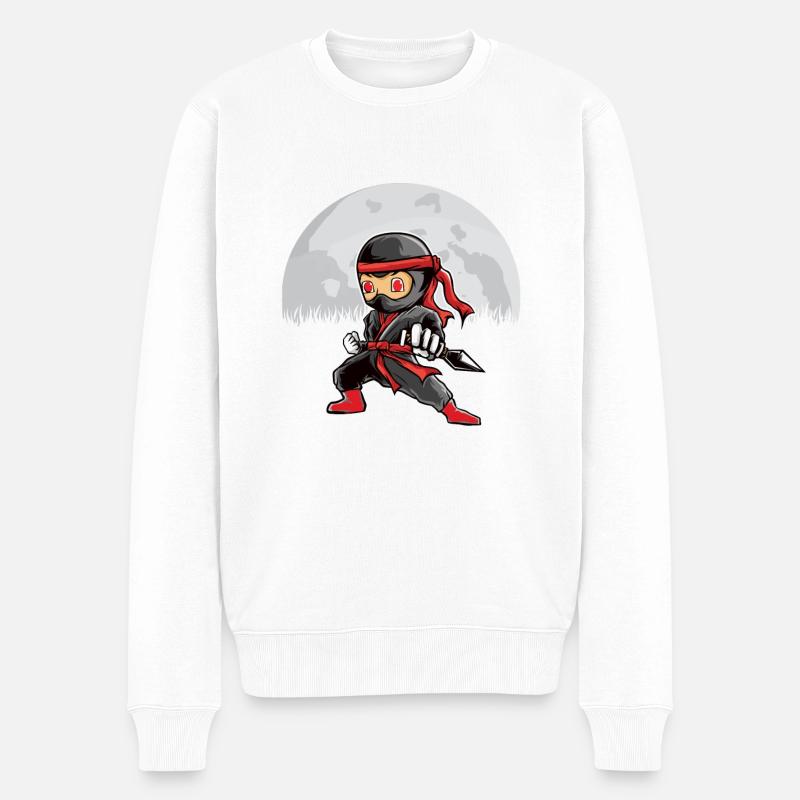 Ninja World - Pull Premium bio Homme - blanc