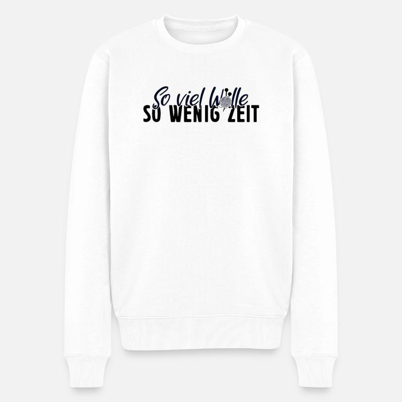 Stricken - Männer Premium Bio Pullover - Weiß