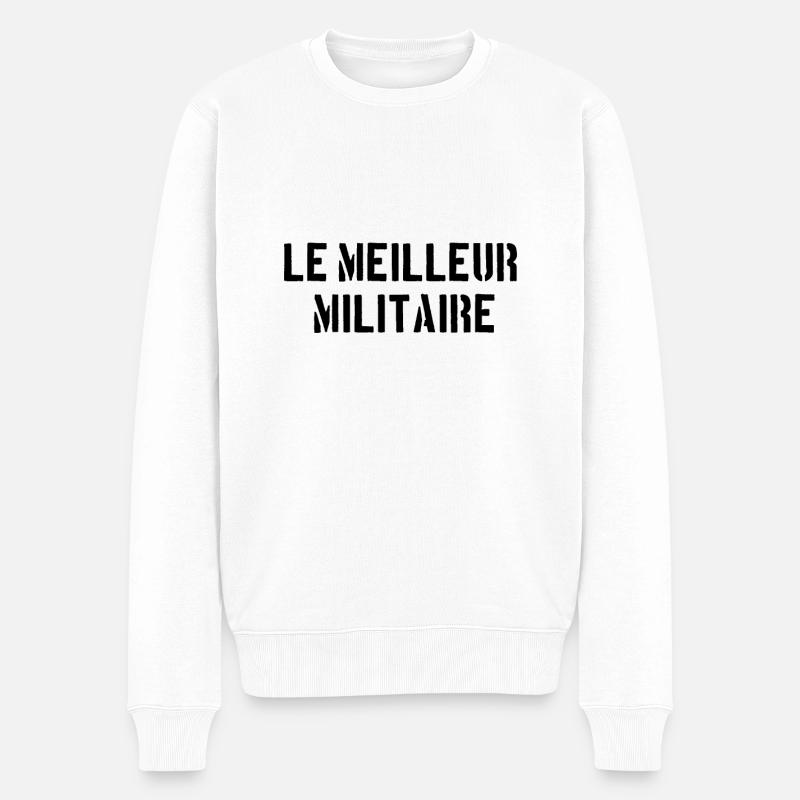 Le meilleur militaire - Pull Premium bio Homme - blanc