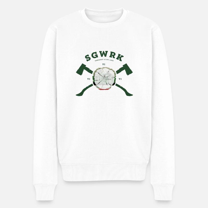 SGWRK / Scierie - Pull Premium bio Homme - blanc