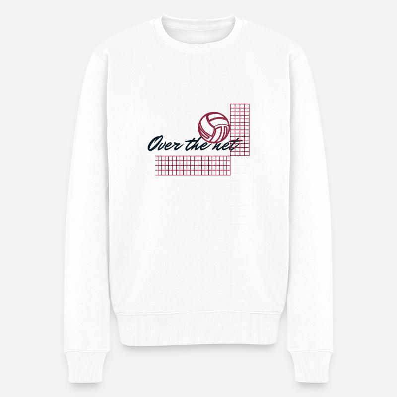 Volleyball - Männer Premium Bio Pullover - Weiß