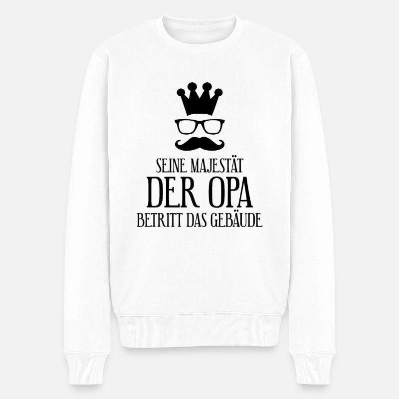 Opa - Männer Premium Bio Pullover - Weiß
