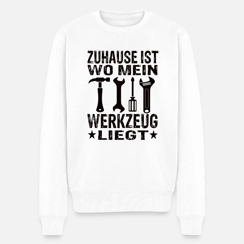 Handwerker - Männer Premium Bio Pullover - Weiß