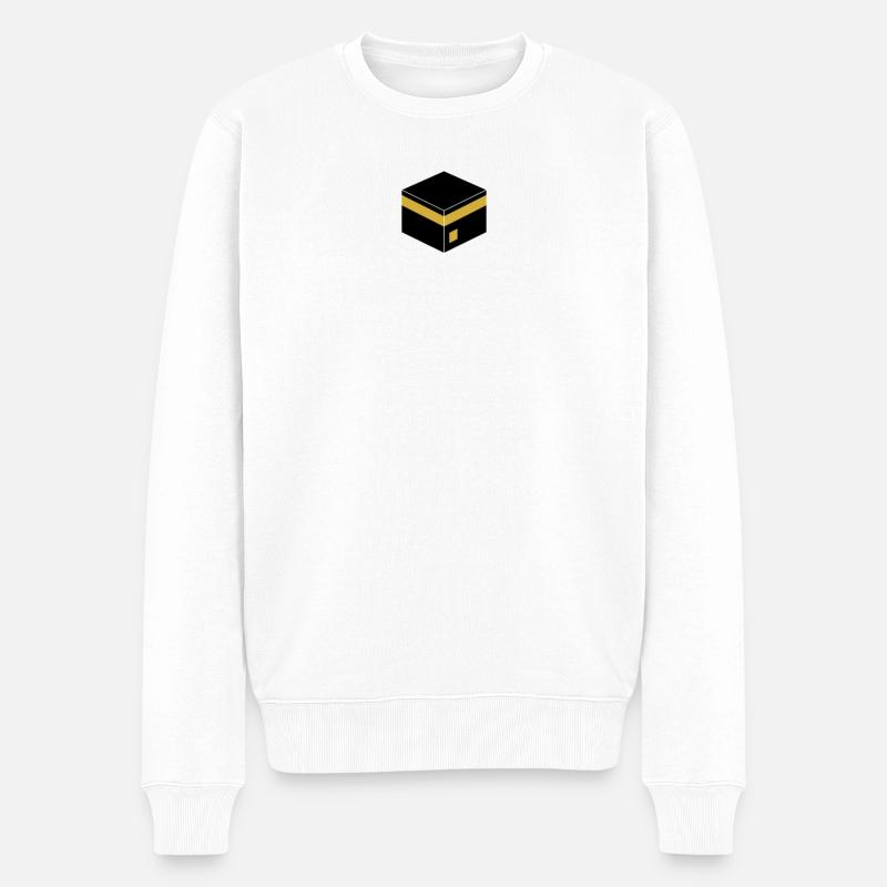 Kaaba einfacher islamischer Druck - Männer Premium Bio Pullover - Weiß