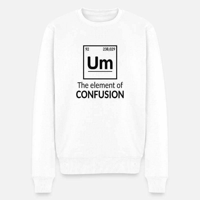 Chemie Lustige Elementverwirrung - Männer Premium Bio Pullover - Weiß