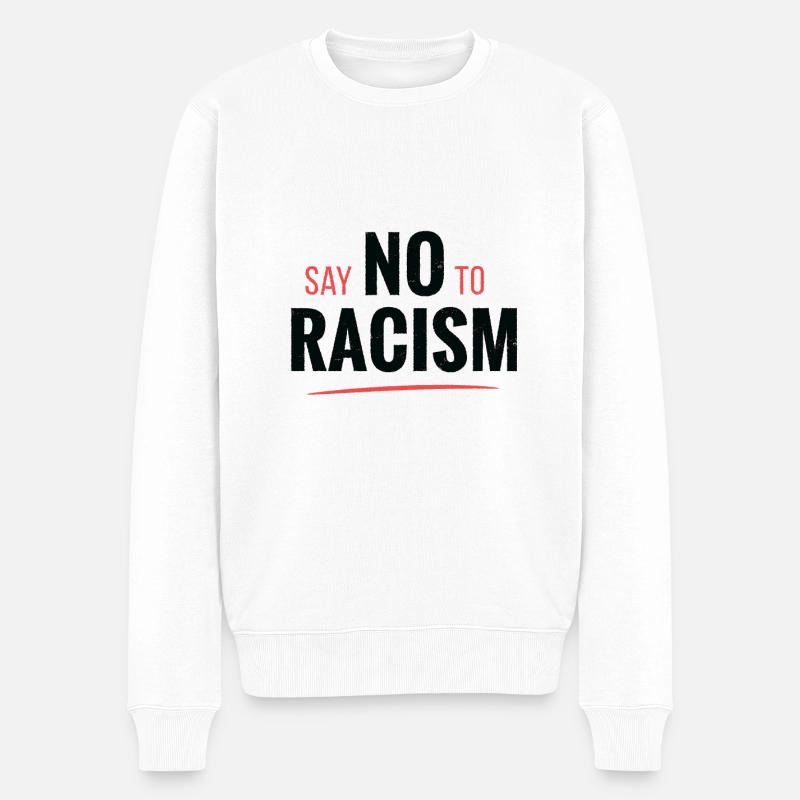 Pas de racisme - Pull Premium bio Homme - blanc