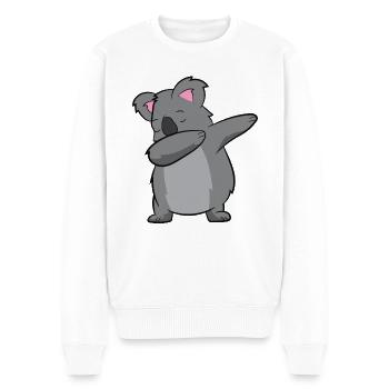 Lustiger Dabbing Koala - Männer Premium Bio Pullover - Weiß - Vorne - Thijin (182cm)