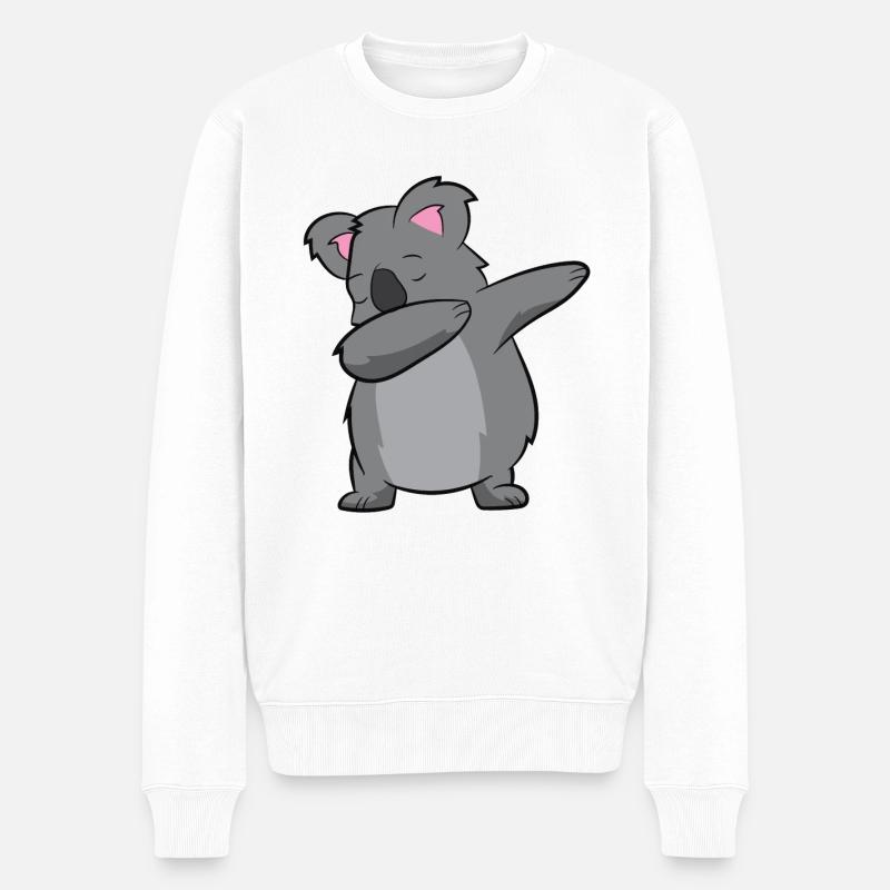 Drôle de dabbing koala - Pull Premium bio Homme - blanc