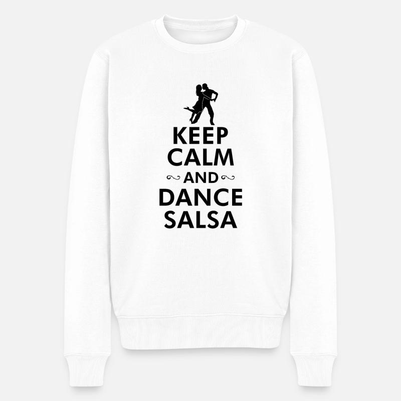 DANSE SALSA - Pull Premium bio Homme - blanc