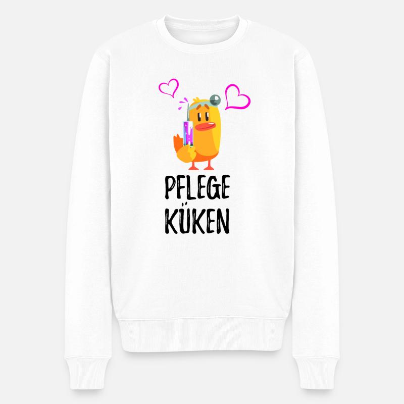 Altenpflegerin - Pflege - Männer Premium Bio Pullover - Weiß