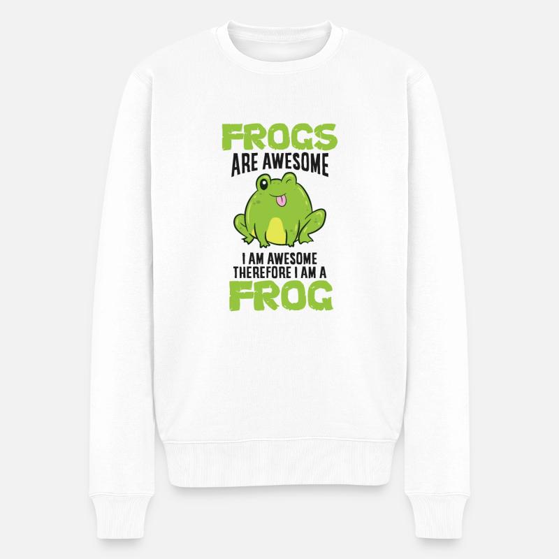 Je suis une grenouille - Pull Premium bio Homme - blanc
