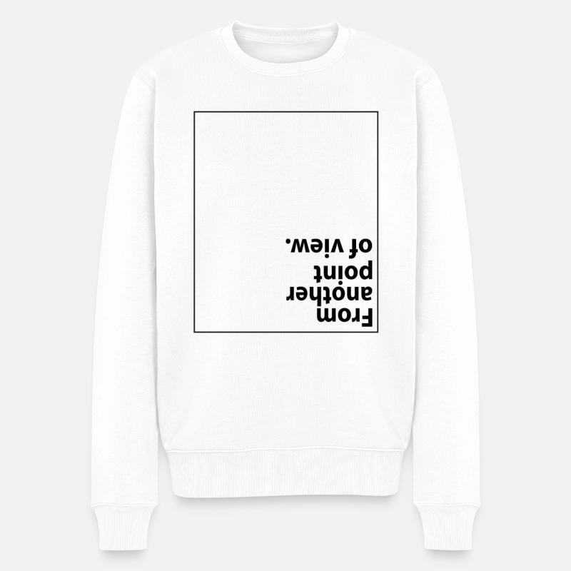 From another point of view - Männer Premium Bio Pullover - Weiß