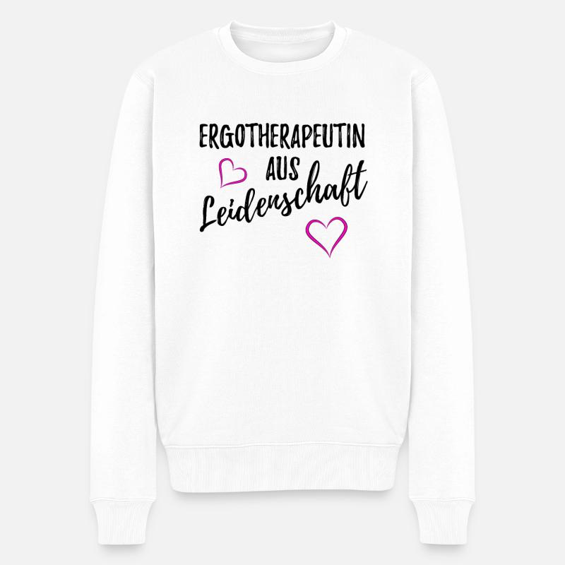 ERGOTHERAPEUTIN - Männer Premium Bio Pullover - Weiß