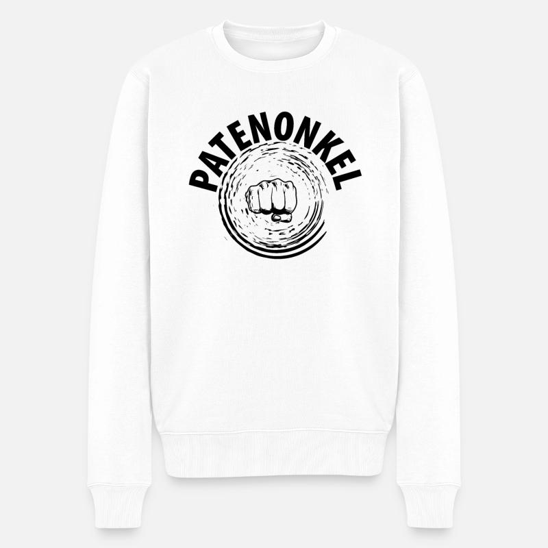 Patenonkel - Taufgeschenk - Männer Premium Bio Pullover - Weiß