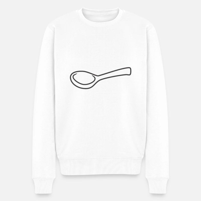 Löffel - Männer Premium Bio Pullover - Weiß