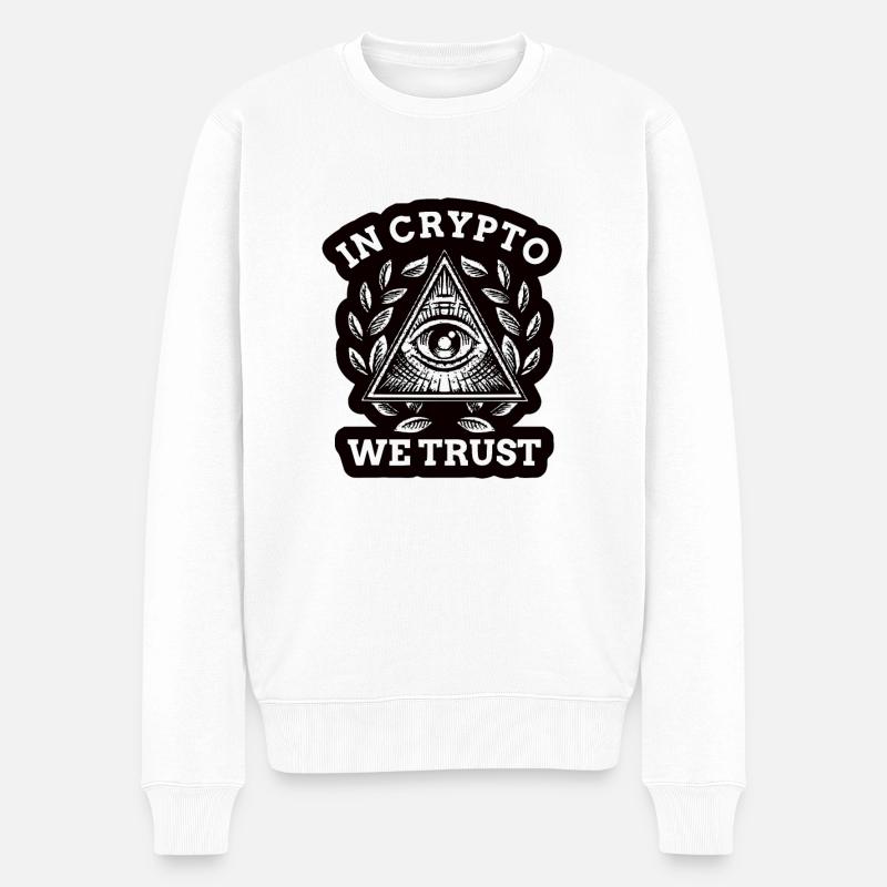 Crypto Trading - Männer Premium Bio Pullover - Weiß