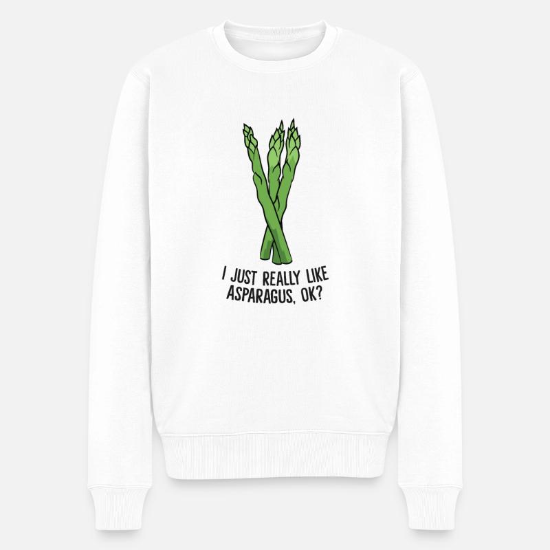 J’aime les asperges Vraiment, d’accord ? - Pull Premium bio Homme - blanc