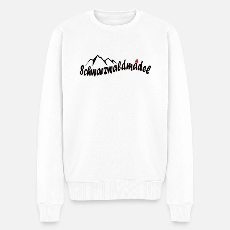 Schwarzwald Mädchen Schwarzwaldmädel Geschenk - Männer Premium Bio Pullover - Weiß