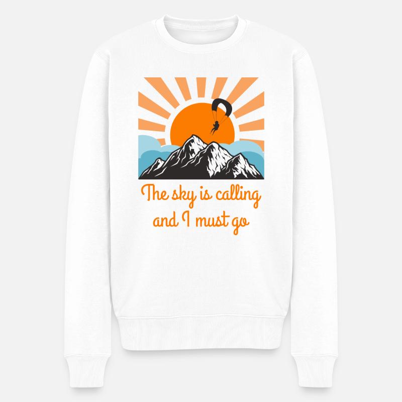 Skydiving and Parachuting - Pull Premium bio Homme - blanc