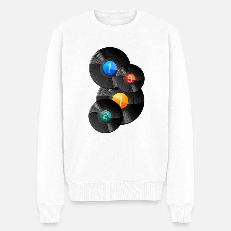 Musique d'anniversaire de 1972 - Pull Premium bio Homme - blanc