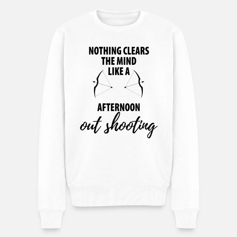 Cible arc et flèche - Pull Premium bio Homme - blanc