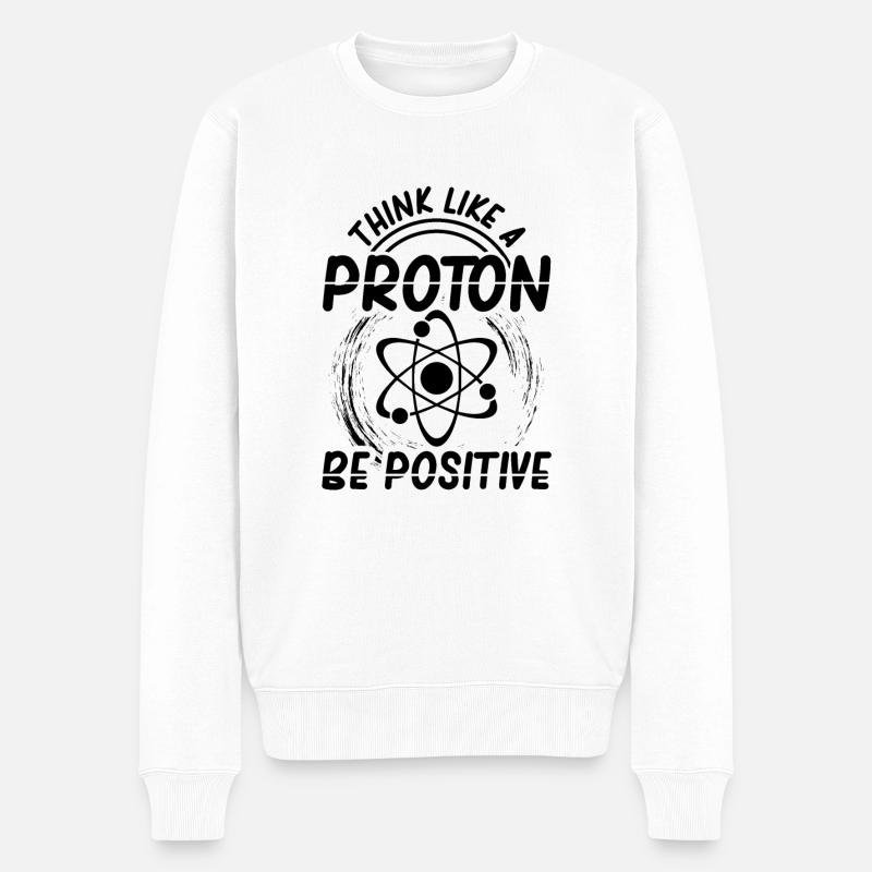 Proton Physik | Physiker Studium Beruf Geschenke - Männer Premium Bio Pullover - Weiß