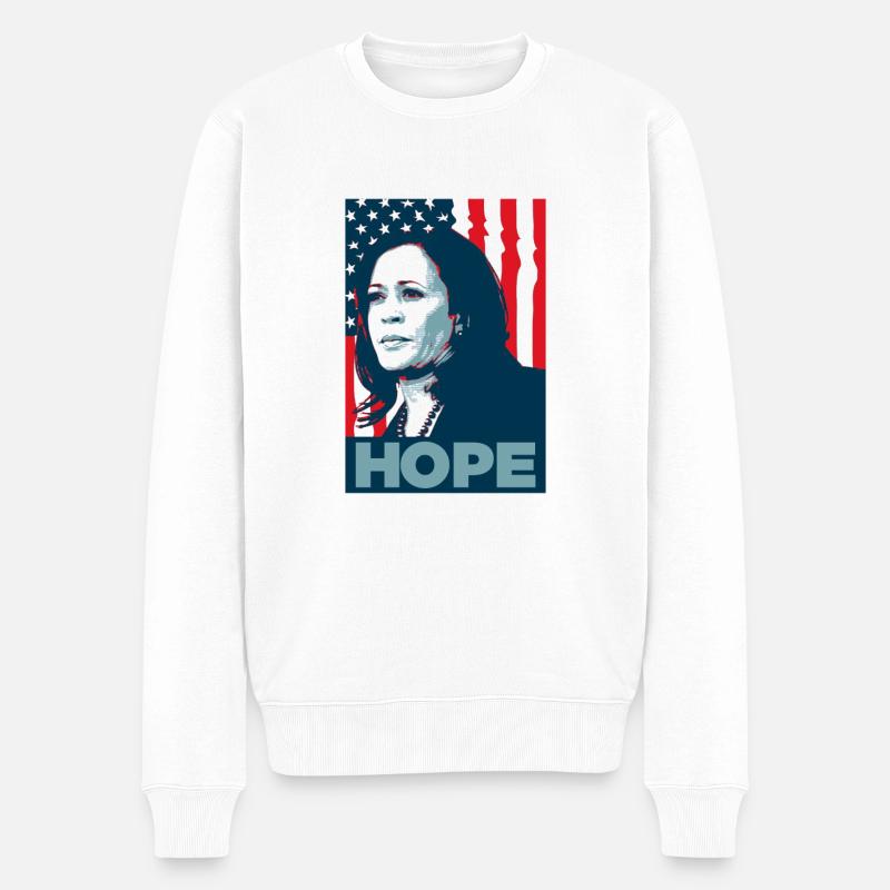 Kamala Harris Hope - Pull Premium bio Homme - blanc