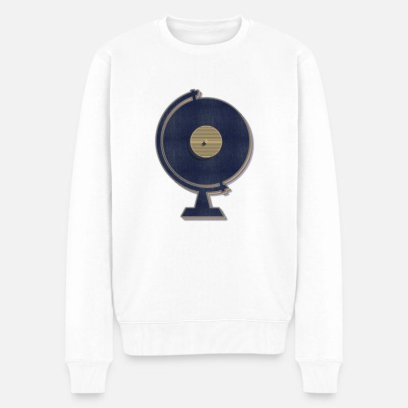 DJ de musique vinyle - Pull Premium bio Homme - blanc