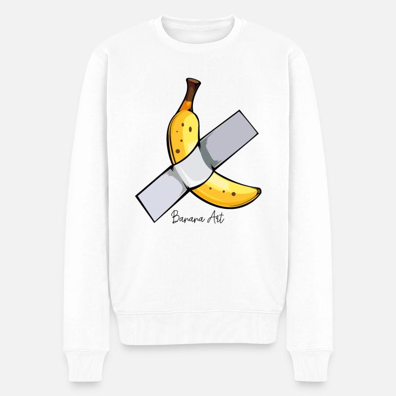 Bananes Fruit - Pull Premium bio Homme - blanc