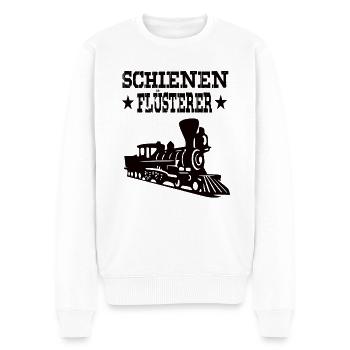 Eisenbahner - Männer Premium Bio Pullover - Weiß - Vorne - Thijin (182cm)