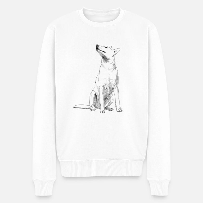 Chien de La Caroline - Pull Premium bio Homme - blanc