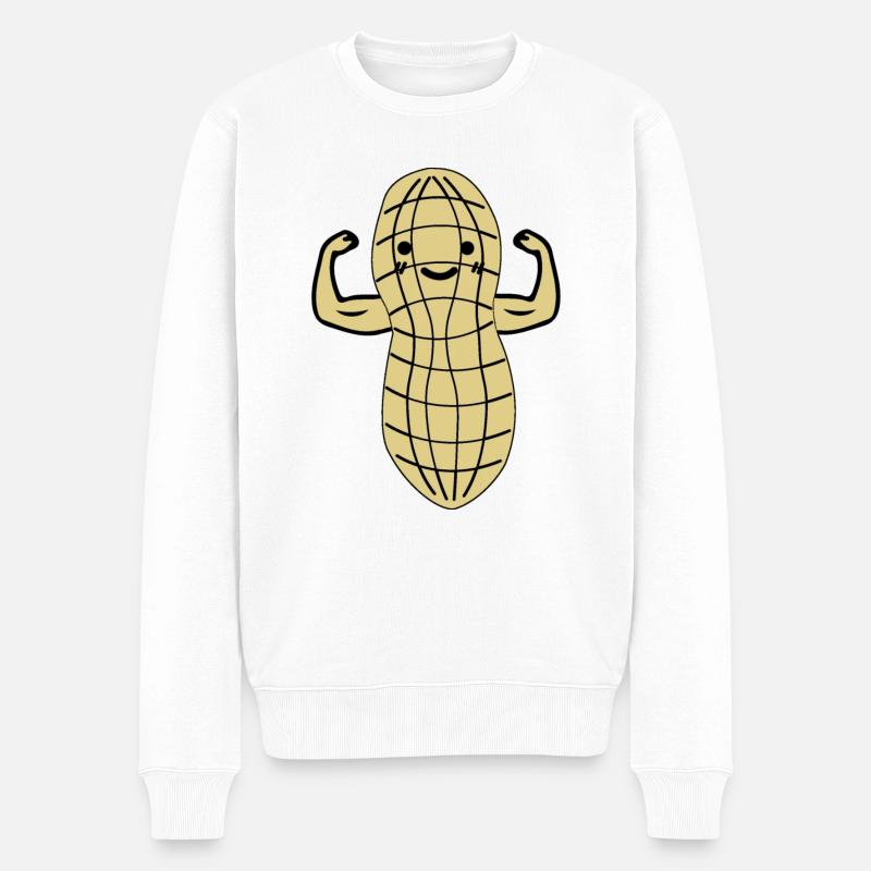 Beurre d'arachide - Pull Premium bio Homme - blanc