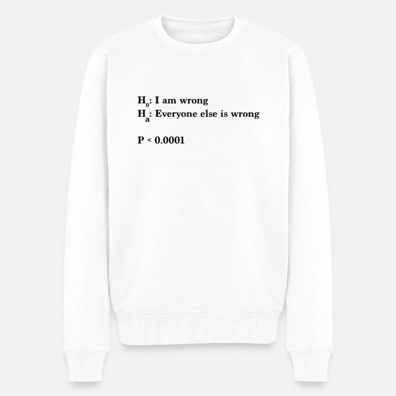 Statistik und Datenwissenschaft - Alternative - Männer Premium Bio Pullover - Weiß