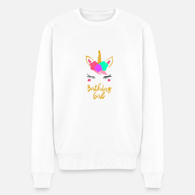 Fille dont c'est l'anniversaire - Pull Premium bio Homme - blanc