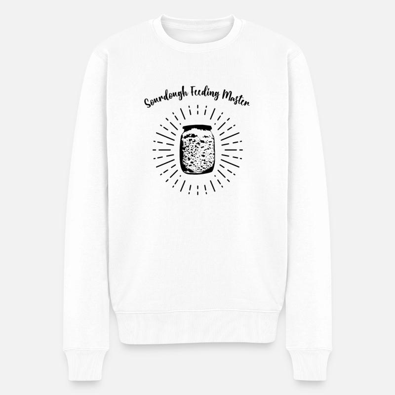 Baking Baker Sourdough Bread Master - Men's Premium Organic Jumper - white