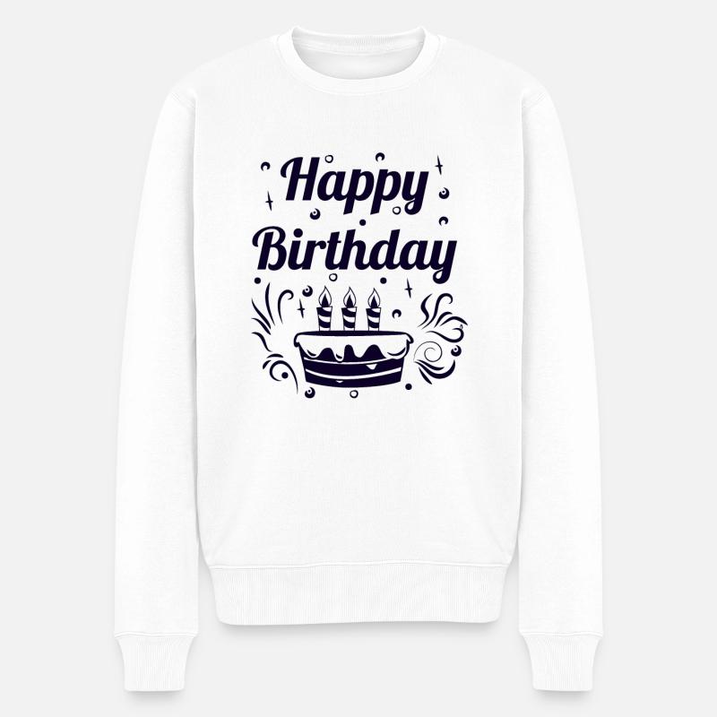 Bon anniversaire - Pull Premium bio Homme - blanc