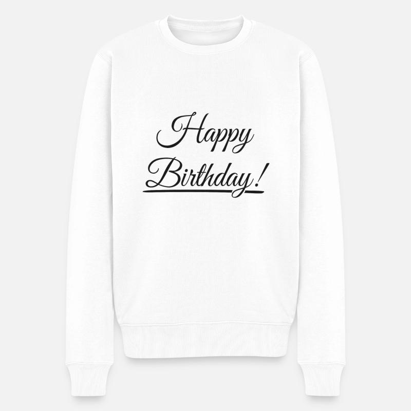 Bon anniversaire - Pull Premium bio Homme - blanc