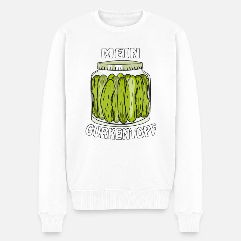 MEIN GURKENGLAS - Männer Premium Bio Pullover - Weiß