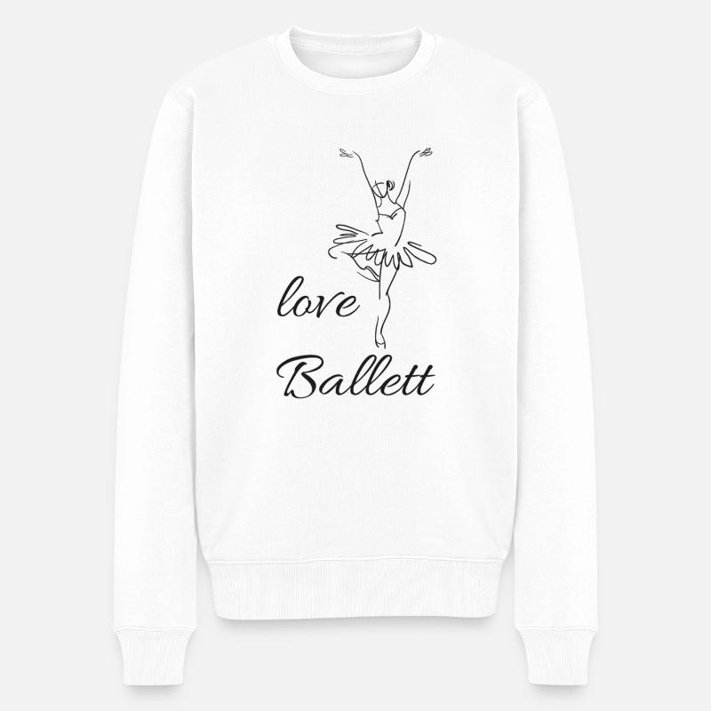 ballet - Pull Premium bio Homme - blanc
