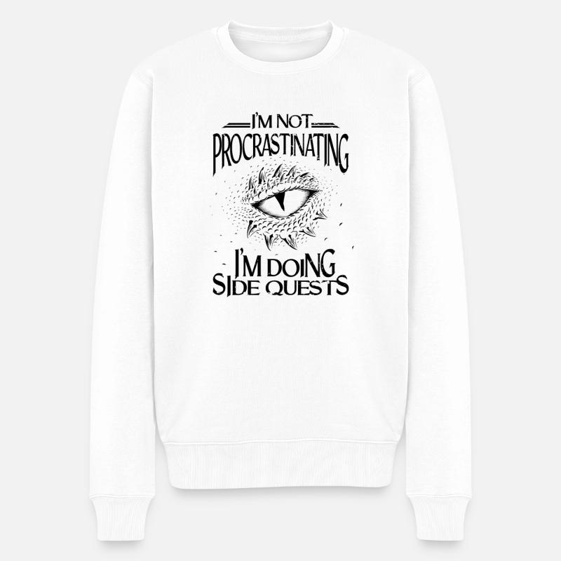 RPG Rollenspiel Würfel - Männer Premium Bio Pullover - Weiß
