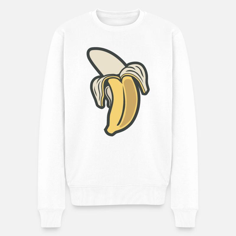 banane - Pull Premium bio Homme - blanc