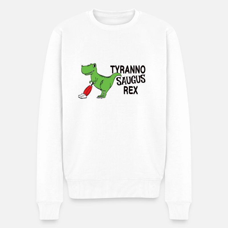 Tyranno Saugus Rex - Männer Premium Bio Pullover - Weiß