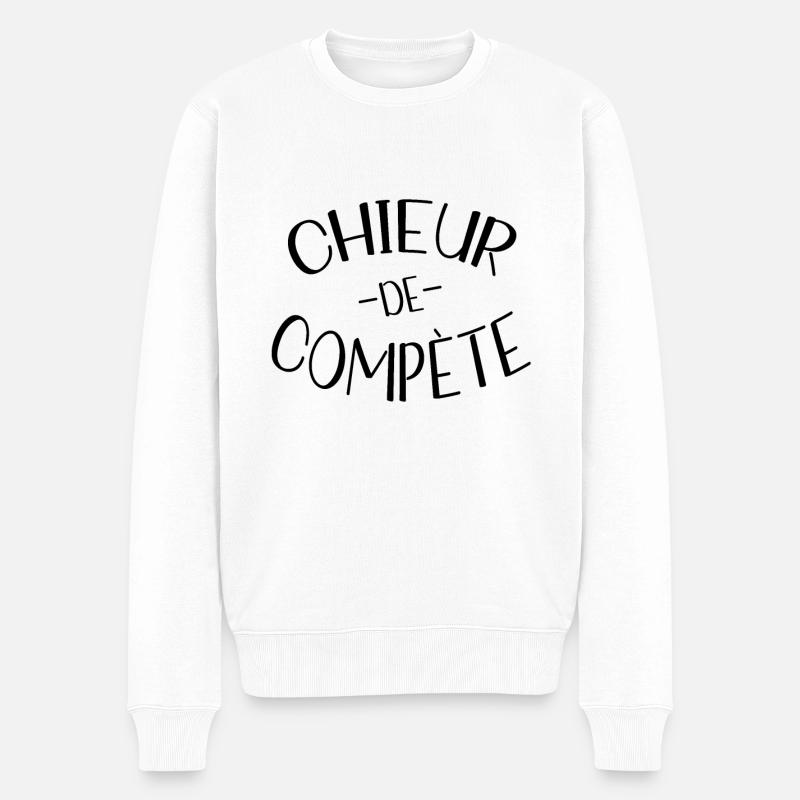 chieur -de- compète - Pull Premium bio Homme - blanc