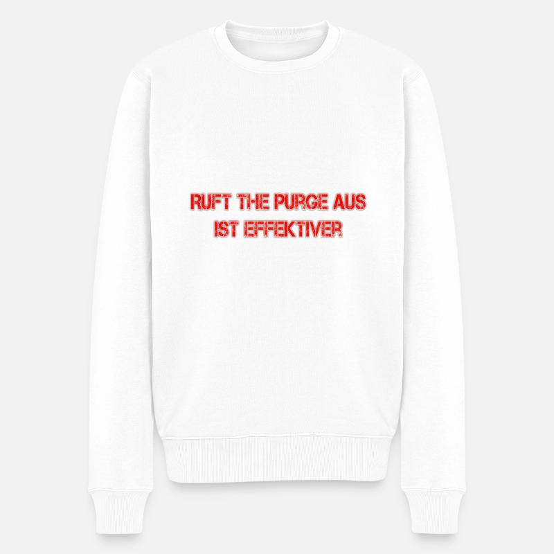 Purge - Männer Premium Bio Pullover - Weiß