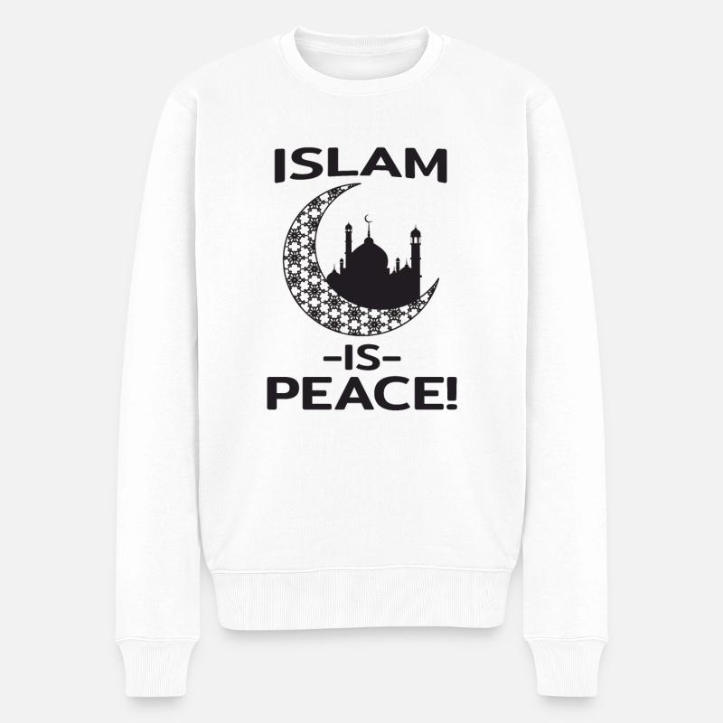 Islam - Männer Premium Bio Pullover - Weiß