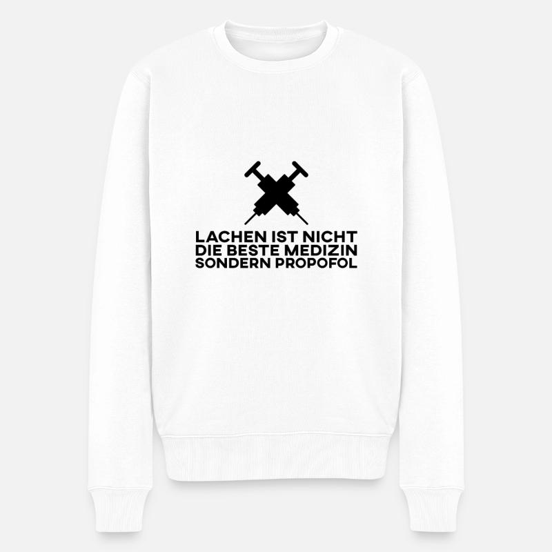 Altenpflegerin Geschenk - Männer Premium Bio Pullover - Weiß
