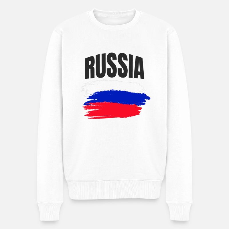 Russie - Pull Premium bio Homme - blanc