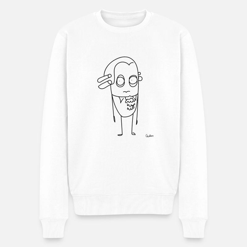 Piments Mozart - Pull Premium bio Homme - blanc