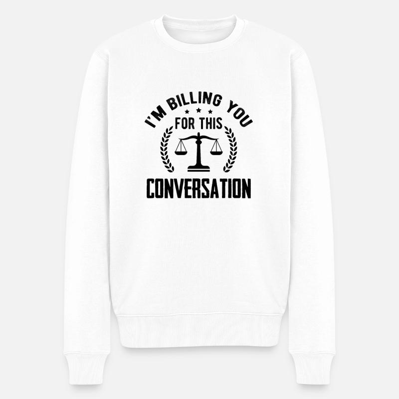 Juristen Sprüche - Männer Premium Bio Pullover - Weiß