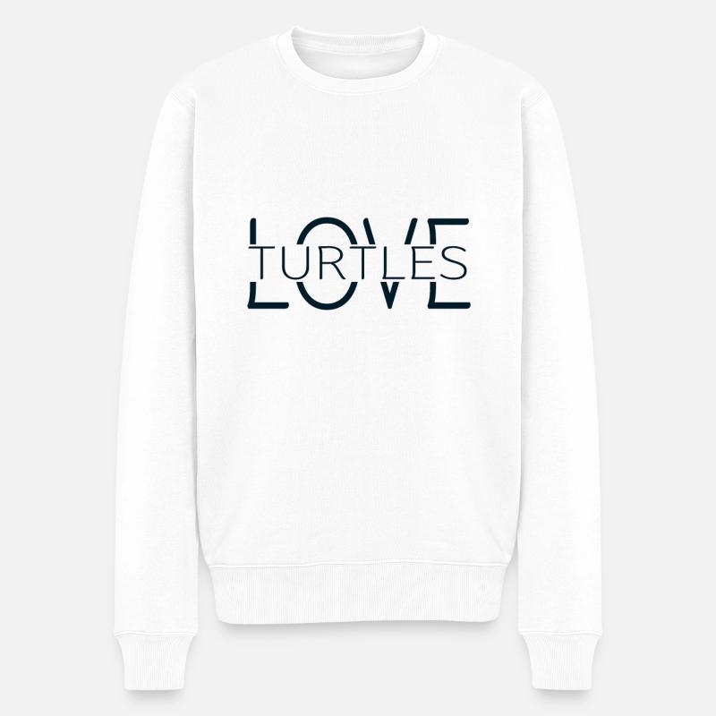 turtles - Männer Premium Bio Pullover - Weiß